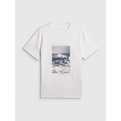 5. Herren-T-Shirt mit Aufdruck, regulär, Größe 4F 4FWSS26TTSHM2783-10S