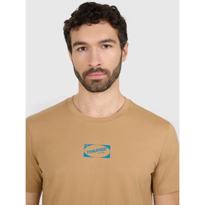 6. Herren-T-Shirt mit Aufdruck, regulär, Größe 4F 4FRAW25TTSHM3377-83S