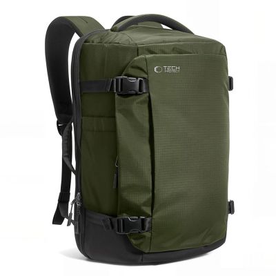 Tech-Protect Defender S70 RYANAIR & WIZZAIR 24L Laptop-Rucksack – Dunkelgrün