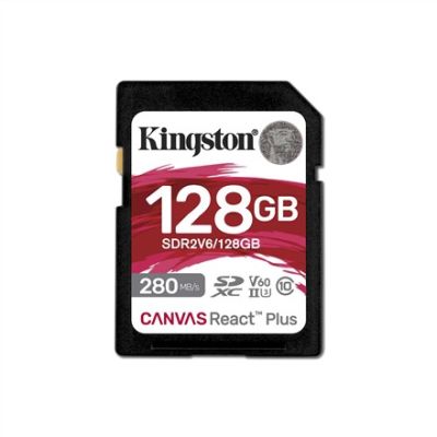12. KINGSTON microSDXC Canvas 128GB React Plus UHS-II 280R/100W U3 V60 für Full HD/4K