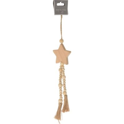 6. Dekorativer Anhänger im Boho-Stil, Öko-Natur, Holzstern