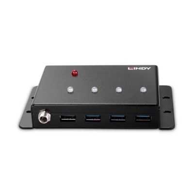 3. Lindy 43374 USB 3.2 Gen 1 (3.1 Gen 1) Typ-B Hubs und Konzentratoren 5000 Mbit/s Schwarz