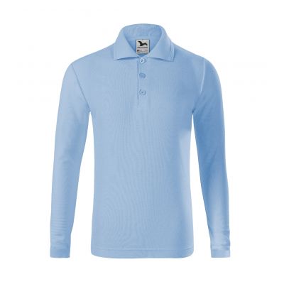 2. Kinder-Pique-Poloshirt LS (Blau)
