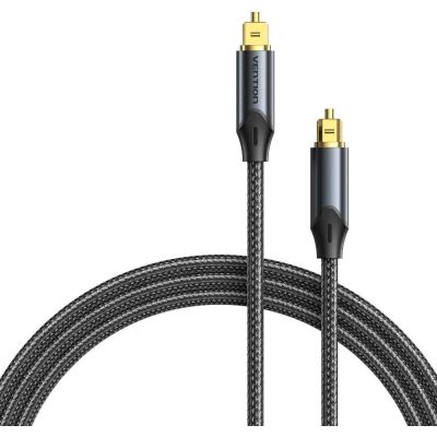 4. Vention geflochtenes optisches Audiokabel mit Aluminiumstecker, 5 m, Schwarz