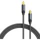 4. Vention geflochtenes optisches Audiokabel mit Aluminiumstecker, 5 m, Schwarz