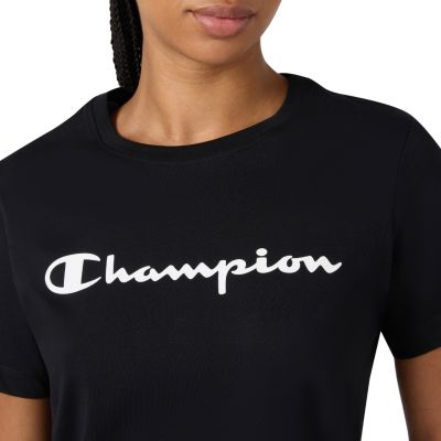 4. Champion Damen Kurzarm-T-Shirt Schwarz 118428 KK001