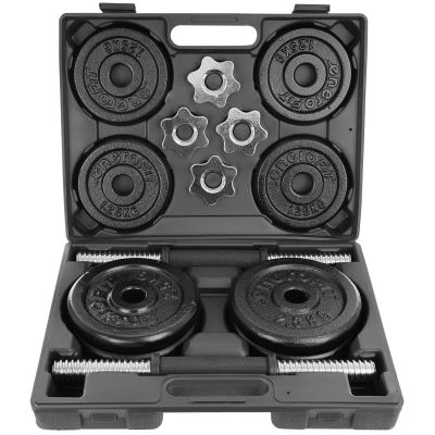 43. Gusseiserne Hantel 19 kg (2 x 9,5 kg) Enero Fit Koffer