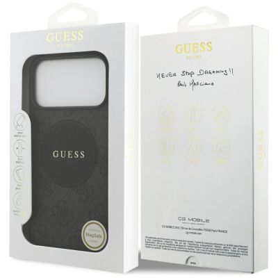 8. Guess 4G Circle Classic Logo MagSafe Hülle für iPhone 17 Pro Max - Schwarz