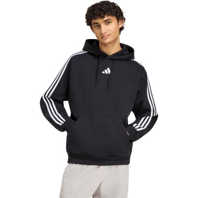 adidas Essentials Fleece-Hoodie für Herren mit 3 Streifen, Schwarz, KY6602