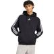 adidas Essentials Fleece-Hoodie für Herren mit 3 Streifen, Schwarz, KY6602