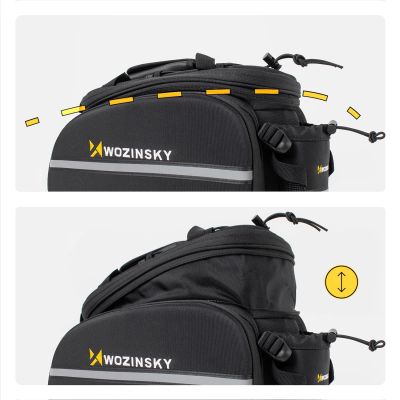 25. Wozinsky große Fahrradgepäckträgertasche 35l + Regenschutz schwarz (WBB19BK)