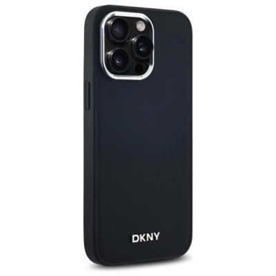 4. DKNY Plain Logo MagSafe Hülle für iPhone 14 Pro Max – Schwarz