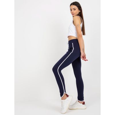 5. Marineblaue Basic-Jogginghose mit Streifen RUE PARIS (LO-DR-LK-239.14)