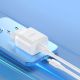 7. Dudao A20EU USB-A 18W Wandladegerät - weiß + USB-A - USB-C Kabel