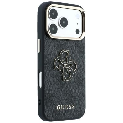 4. Guess 4G & Big Resin Logo Hülle für iPhone 17 Pro / 18 Pro - Schwarz