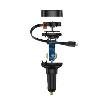 4. Baseus Enjoyment Pro 55W USB-A Kfz-Ladegerät mit einziehbarem Lightning Kabel – Schwarz