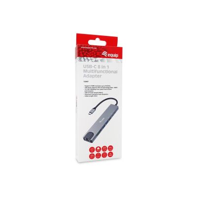 7. USB Equip 133497 USB Typ-C Adapter Schwarz, Grau