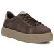 Damen-Plateau-Sneaker aus Leder, braun, Filippo DP6119