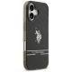 4. US Polo DH und unteres Streifenlogo MagSafe iPhone 17 Hülle – Schwarz