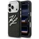 Karl Lagerfeld IML Glitter KL Diamond Logo Hülle für iPhone 17 Pro - Schwarz