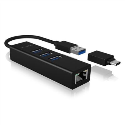 3. ICY BOX IB-HUB1419-LAN USB 3.2 Gen 1 (3.1 Gen 1) Typ-A Schwarz