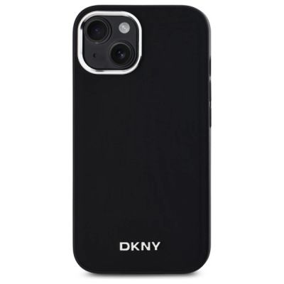 3. DKNY Plain Logo MagSafe Hülle für iPhone 15 – Schwarz