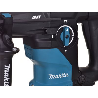 4. MAKITA HR3012FCWJ SDS-Plus 3,9J 1050W AVT MAKPAC Bohrhammer + DX11 Staubabsaugung Schwarz, Blau