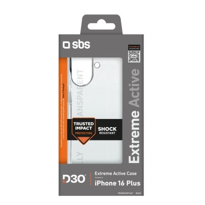 2. SBS Extreme Active D3O Hülle für iPhone 16 Plus – transparent