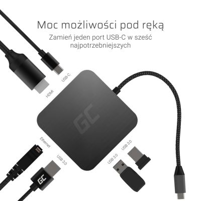 2. GREEN CELL ADAPTER, 6-IN-1 USB-C HUB