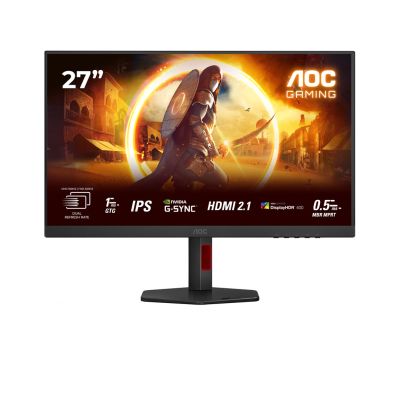 AOC-zertifizierter U27G4R 27" Fast IPS UHD-Monitor, 16:9, 120 Hz, 1 ms, 3840 x 2160, 400 cd/m², 2x HDMI, Schwarz