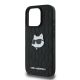 6. Karl Lagerfeld Monogram Choupette Head Pin Hülle für iPhone 16 Pro – Schwarz