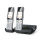 7. Gigaset COMFORT 500A Duo-Telefon (Analog/DECT) mit Anrufernamen und --ID, Schwarz/Silber