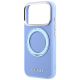 6. Guess Ring Stand 360 Grained Classic Logo MagSafe Hülle für iPhone 18 Pro Max / 17 Pro Max – hellblau