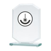 gravierte Glastrophäe