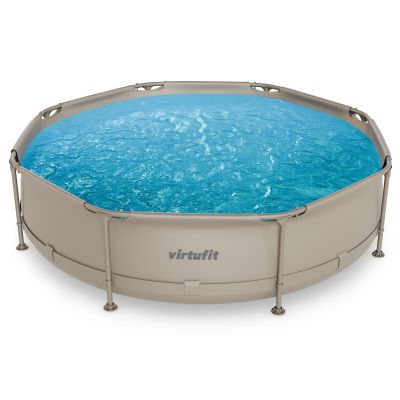 2. VIRTUFIT RUNDER POOL 305 CM MIT FILTPUMPE BEIGE