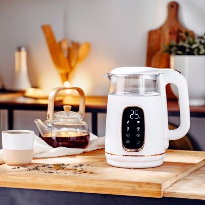 13. Adler AD 1305WG Wasserkocher 1,7 l 2200 W Transparent, Gold, Weiß