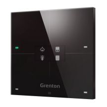 Grenton Smart Panel / 4 Touchfelder / OLED-Display / WLAN / schwarze Glasfront