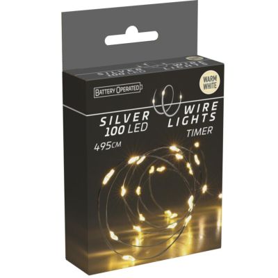 5. Batteriebetriebene Lichterkette mit 100 warmweißen LEDs und Timer