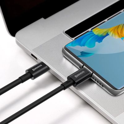10. Baseus CATYS-C01 USB-C – USB-C PD QC FCP Kabel 100 W 5 A 480 Mbit/s 2 m – Schwarz