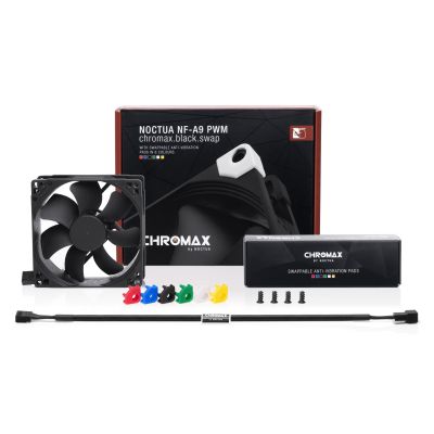 3. NOCTUA 120mm NF-A9 PWM Chromax Black Swap Colors Lüfter