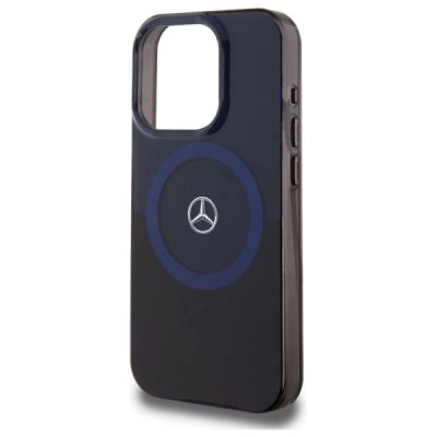 6. Mercedes MB Doppellagige BiColor MagSafe Hülle für iPhone 16 Pro Max - Blau