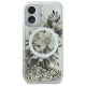 3. Guess Liquid Glitter Flower MagSafe Hülle für iPhone 16 - beige