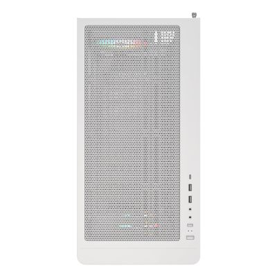 6. Montech XR PC-Gehäuse aus Holz, Midi-Tower, ATX, ARGB, gehärtetes Glas – Weiß