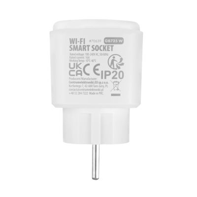 10. GREENBLUE WLAN-Steckdose mit Fernbedienung, kompatibel mit Android/iOS/Alexa/Google Home, Timer, Wattmeter, max. 16 A/3840 W GB735 W