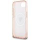 7. Guess IML Metal Glitter 4G Circle Triangle MagSafe Hülle für iPhone 16e - Pink