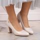 19. Sergio Leone W SK193B Pumps mit beigefarbenem Perlenabsatz 