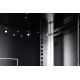 21. DYNAmic 19" 9HE Wand-Netzwerkschrank 600x450 mm, Glastür, schwarz, ungeteilt, montiert, 60 kg