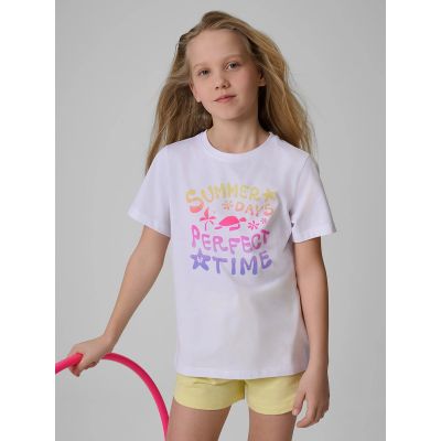 Mädchen-Baumwoll-T-Shirt 4F 4FJRSS26TTSHF3913-10S