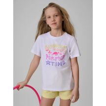 Mädchen-Baumwoll-T-Shirt 4F 4FJRSS26TTSHF3913-10S