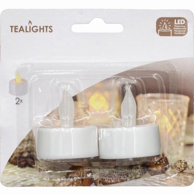 19. SET MIT 2 LED-TEELICHTERN